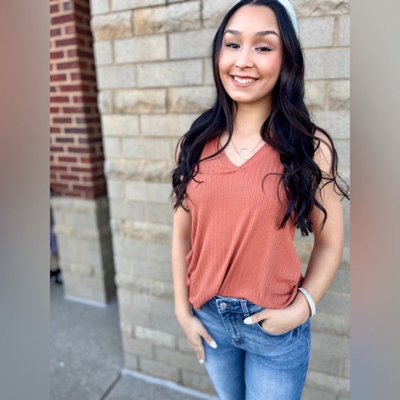 PS KATE Sleeveless Top Cozy Pointelle SZ LG - Picture 5 of 5